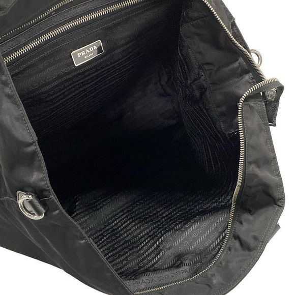 Prada Handbag - Va889c Black X Silver X White Skull/studs Leather - Picture 10 of 16